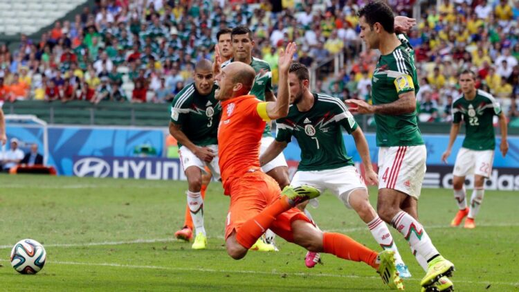 Va selección mexicana contra Holanda