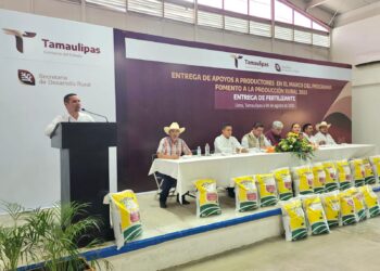Concluye gobierno de Tamaulipas la entrega de 225 toneladas de fertilizante granulado a productores citrícolas
