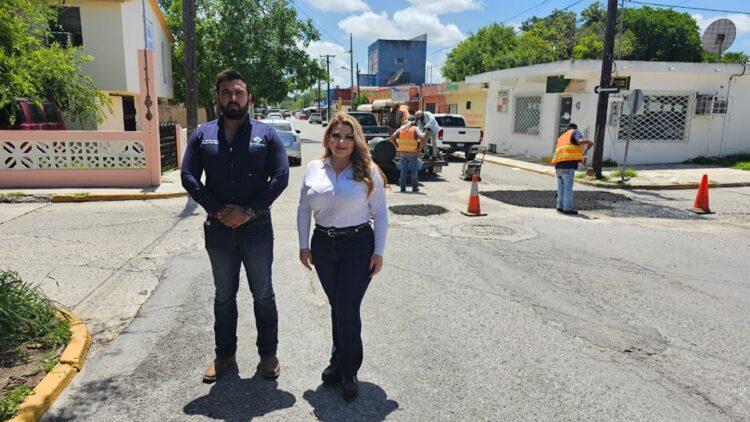 Refuerza Ayuntamiento de San Fernando trabajos de bacheo