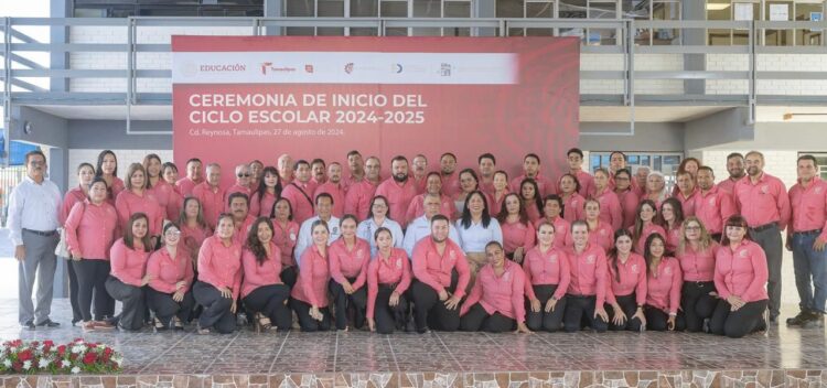 Inaugura Lucía Aimé junto a estudiantes el ciclo escolar de media superior en Tamaulipas
