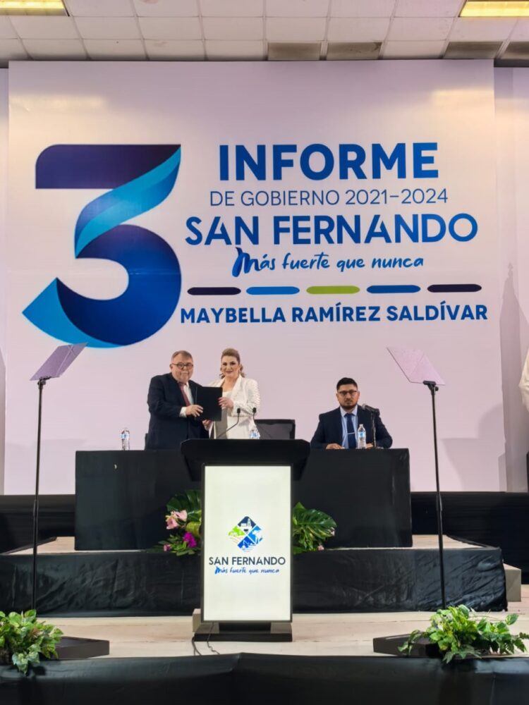 Rindió Maybella Ramírez su tercer informe municipal en San Fernando