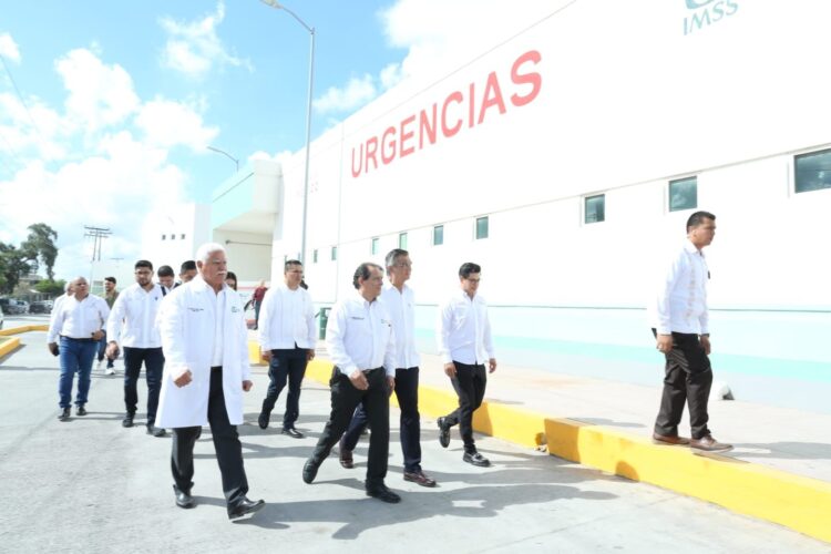 Inaugura Américo albergue y residencia en hospital de Matamoros durante enlace con el presidente AMLO