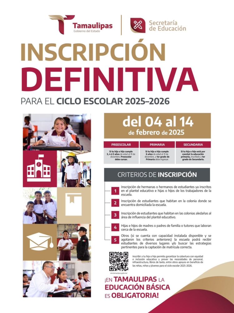 Invita SET a inscribir a niñas y niños a educación básica para el ciclo escolar 2025-2026