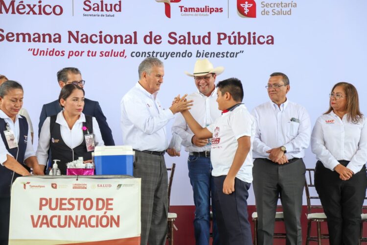 Supera Tamaulipas meta establecida en Semana Nacional de Salud Pública 2025