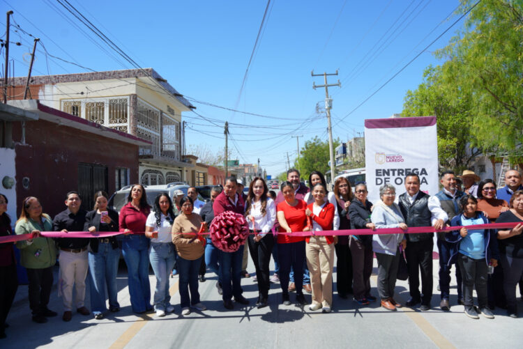 Progreso de Nuevo Laredo avanza firme con repavimentaciones; Carmen Lilia Canturosas cumple a la sociedad