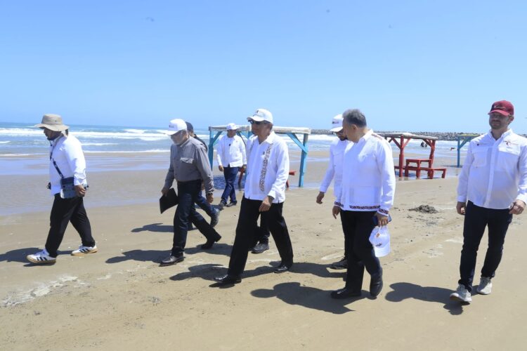 Constatan Américo y titular de la Sedatu obras de urbanización en el Puerto del Norte en Matamoros