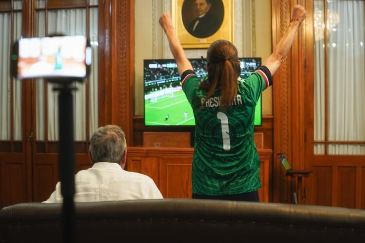 Así celebró Sheinbaum el segundo triunfo mexicano en el Mundial