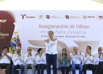 Arranca Américo Villarreal libramiento poniente y entrega obras hidráulicas y deportivas en El Mante