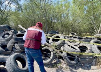 Clausuran y aseguran predio con llantas en desuso en Reynosa