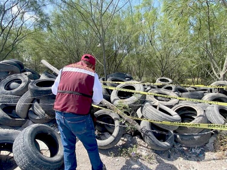 Clausuran y aseguran predio con llantas en desuso en Reynosa