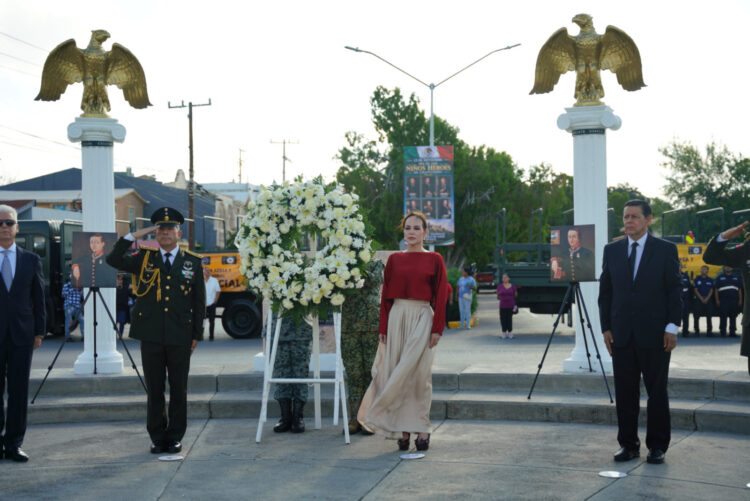 ENCABEZA CARMEN LILIA CANTUROSAS CONMEMORACIÓN DE LA GESTA HEROICA DE LOS NIÑOS HÉROES