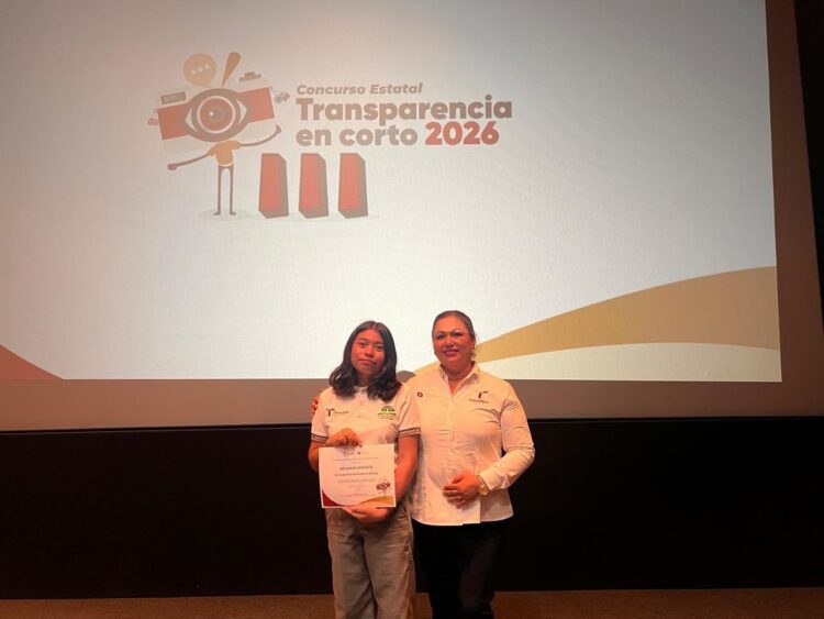 Gana alumna de Telebachillerato primer lugar en concurso de cortometraje “Transparencia en Corto 2026”