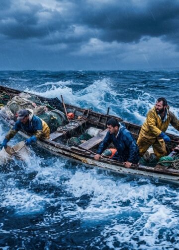 Advierten a pescadores por fuertes vientos cuando salen a pescar al Golfo de México
