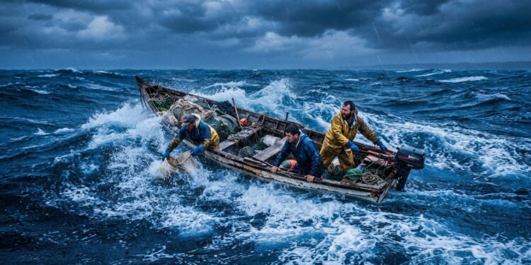 Advierten a pescadores por fuertes vientos cuando salen a pescar al Golfo de México
